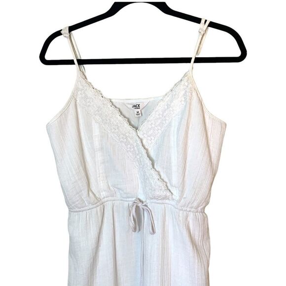 Jack by BB Dakota Dress- White Lace Trimmed Dress- Size Medium - Picture 2 of 9